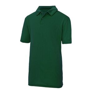 Just Cool Kids Big Boys Sports Polo Plain Shirt (Pack of 2) / Bottle Green